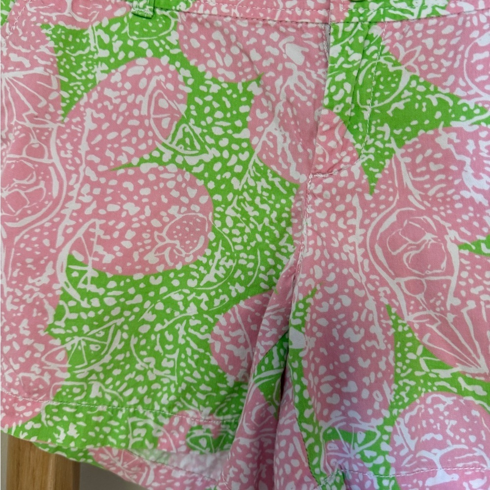 LILLY PULITZER Callahan Shorts 10 Limeade Cheat Ya Tropical Drinks Pink Green - Picture 3 of 6